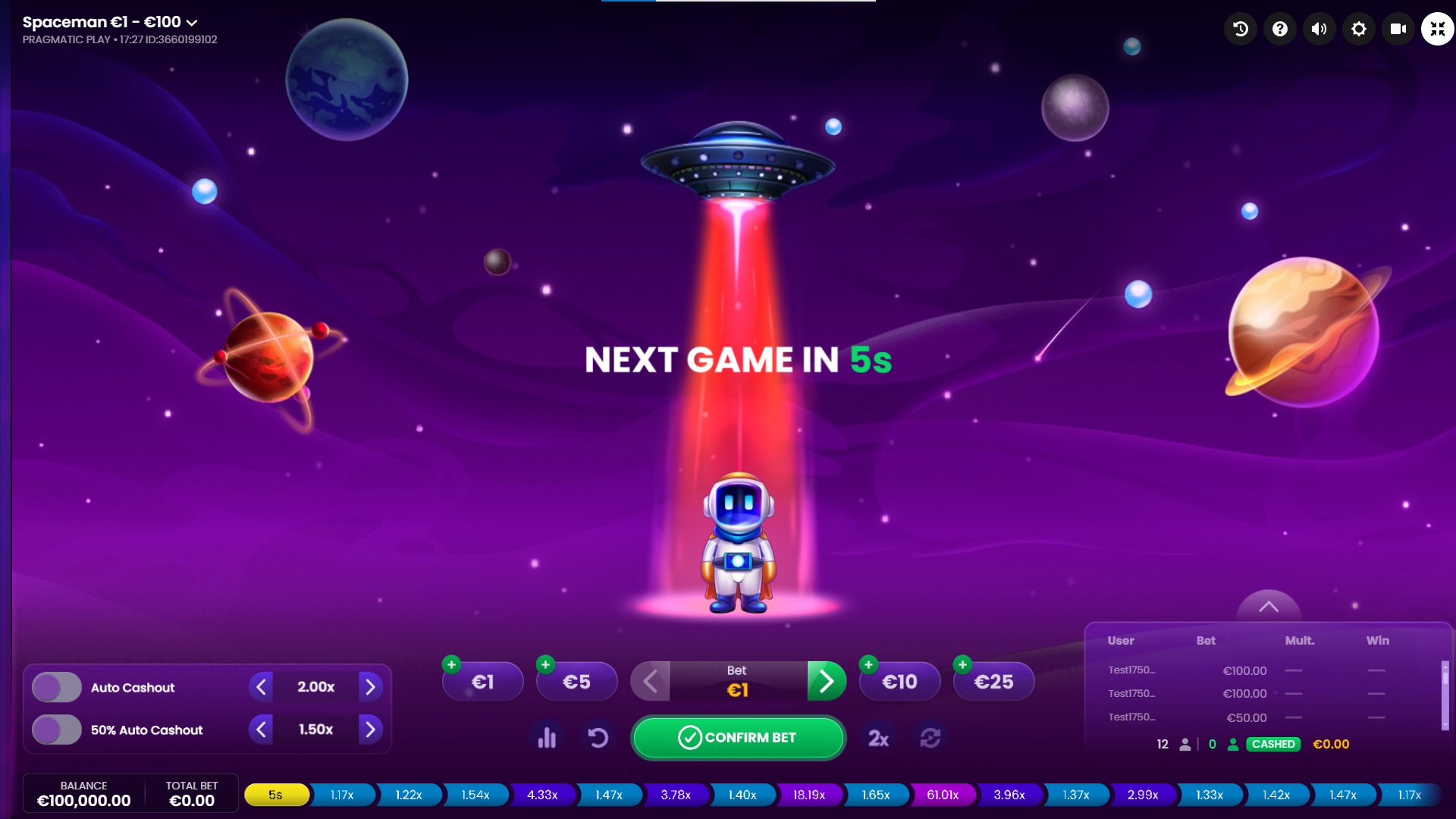spaceman 5 seconds 